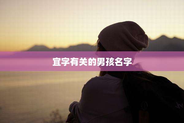 宜字有关的男孩名字