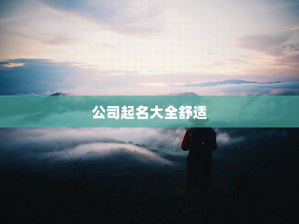 公司起名大全舒适