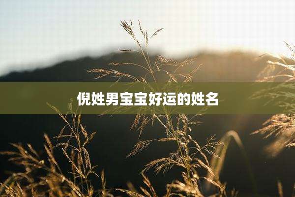倪姓男宝宝好运的姓名