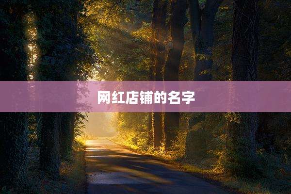 网红店铺的名字