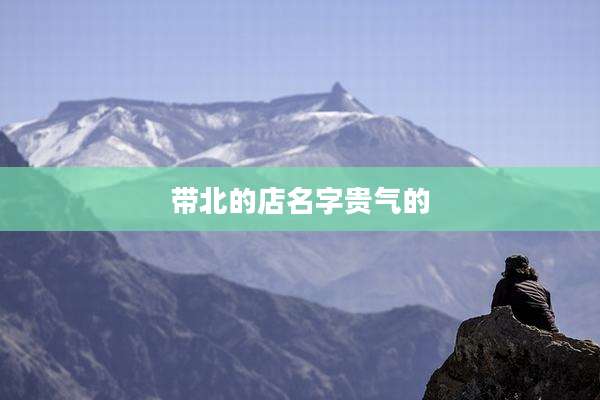 带北的店名字贵气的