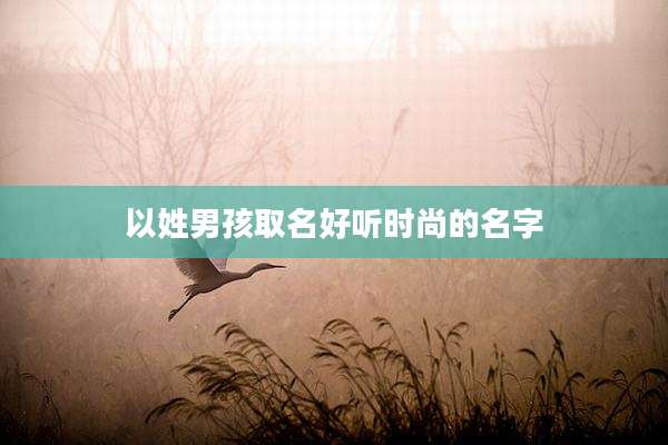 以姓男孩取名好听时尚的名字