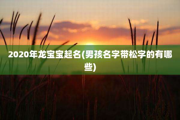 2020年龙宝宝起名(男孩名字带松字的有哪些)