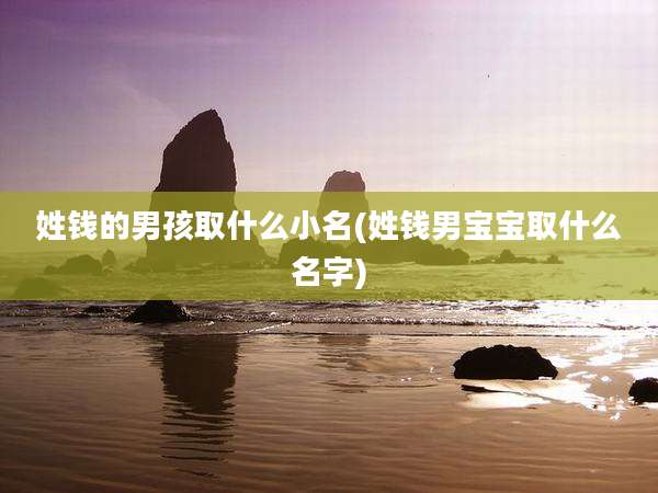 姓钱的男孩取什么小名(姓钱男宝宝取什么名字)