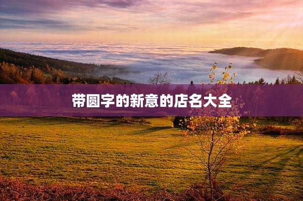 带圆字的新意的店名大全