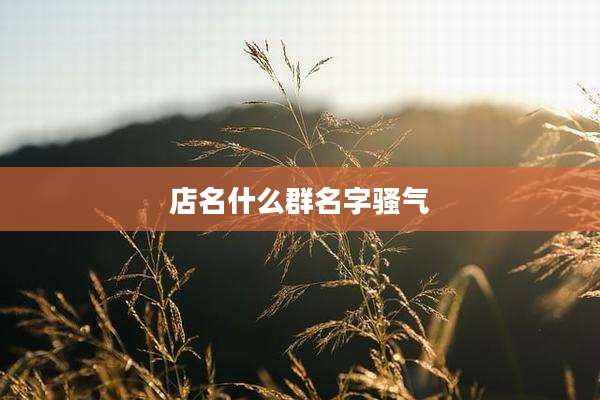 店名什么群名字骚气