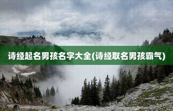 诗经起名男孩名字大全(诗经取名男孩霸气)