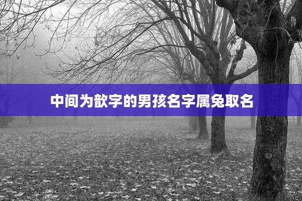 中间为歆字的男孩名字属兔取名