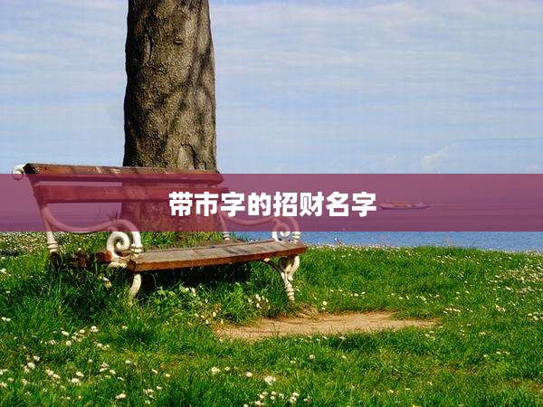 带市字的招财名字