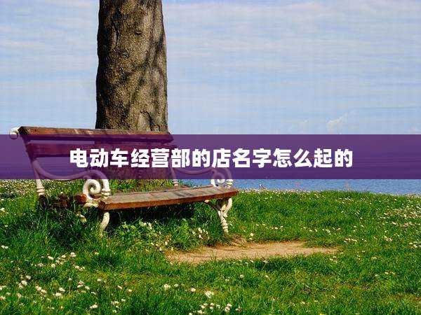 电动车经营部的店名字怎么起的
