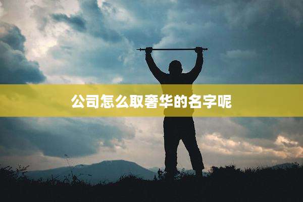 公司怎么取奢华的名字呢