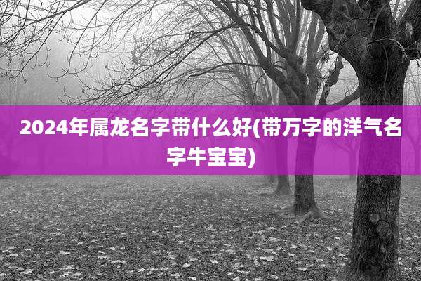 2024年属龙名字带什么好(带万字的洋气名字牛宝宝)