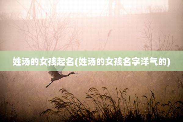 姓汤的女孩起名(姓汤的女孩名字洋气的)