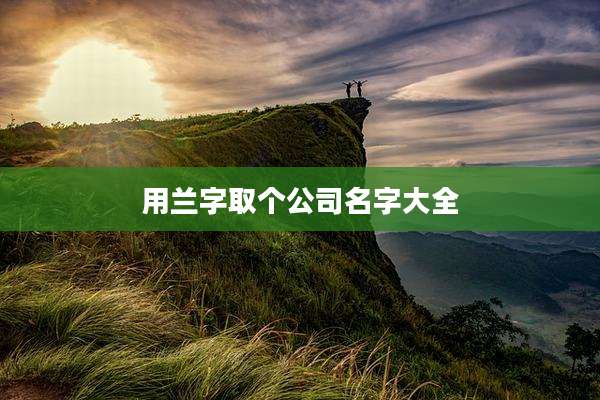 用兰字取个公司名字大全