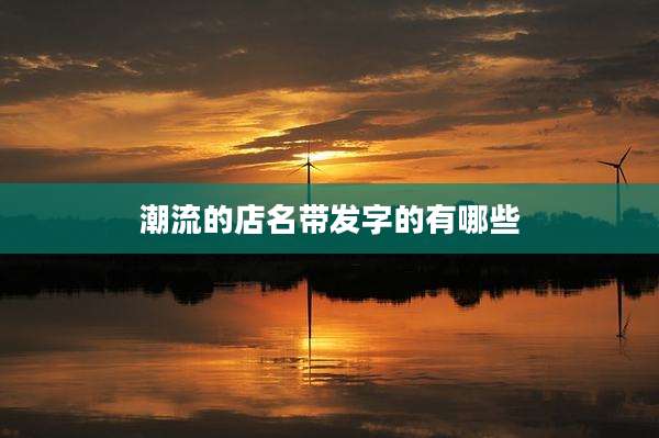 潮流的店名带发字的有哪些