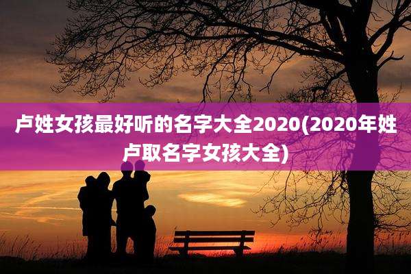 卢姓女孩最好听的名字大全2020(2020年姓卢取名字女孩大全)