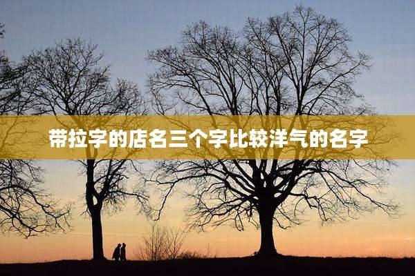 带拉字的店名三个字比较洋气的名字