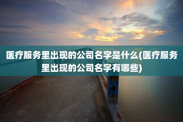医疗服务里出现的公司名字是什么(医疗服务里出现的公司名字有哪些)