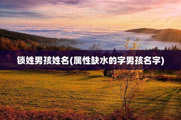 锁姓男孩姓名(属性缺水的字男孩名字)