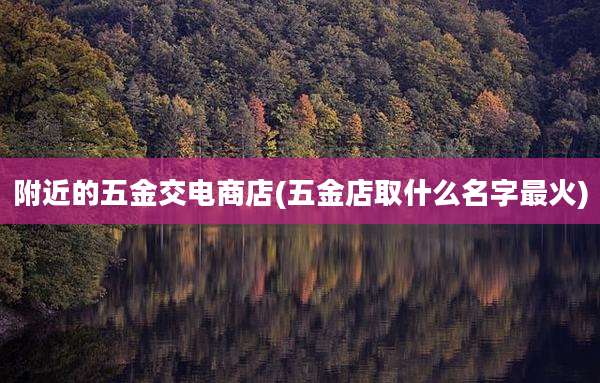 附近的五金交电商店(五金店取什么名字最火)