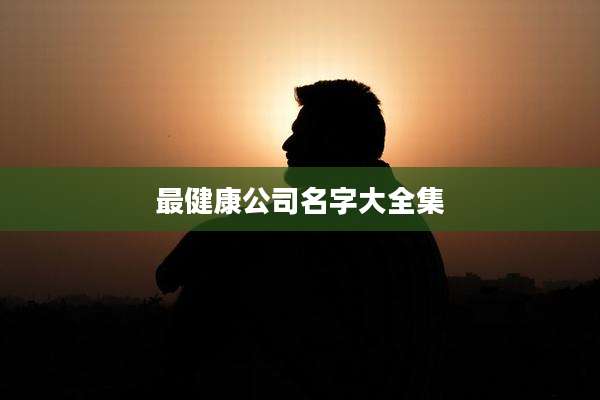 最健康公司名字大全集