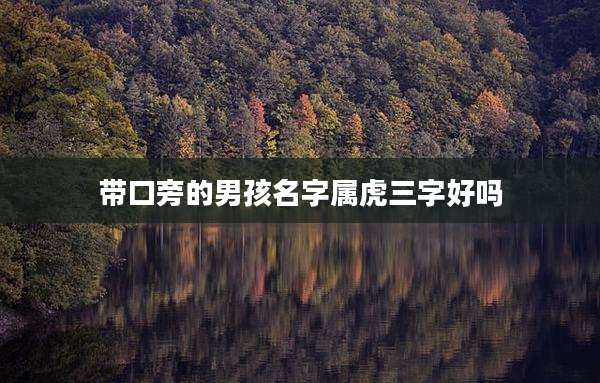 带口旁的男孩名字属虎三字好吗