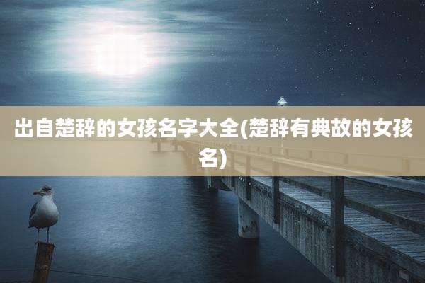 出自楚辞的女孩名字大全(楚辞有典故的女孩名)