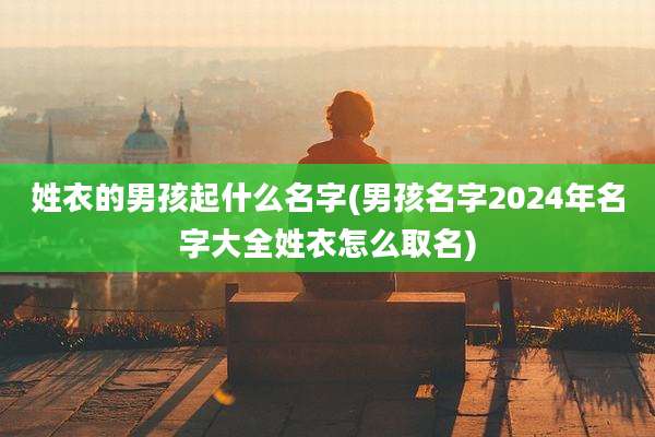 姓衣的男孩起什么名字(男孩名字2024年名字大全姓衣怎么取名)