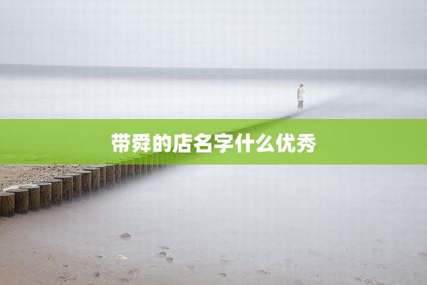 带舜的店名字什么优秀