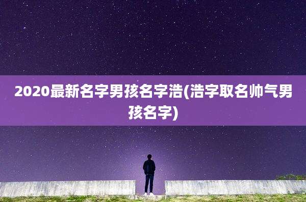 2020最新名字男孩名字浩(浩字取名帅气男孩名字)
