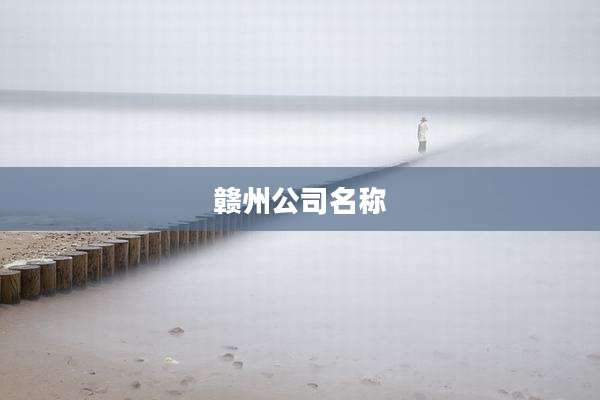 赣州公司名称