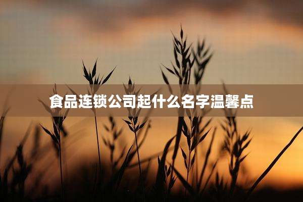 食品连锁公司起什么名字温馨点
