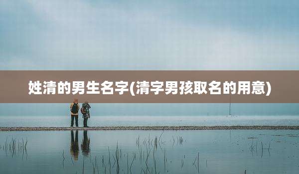 姓清的男生名字(清字男孩取名的用意)