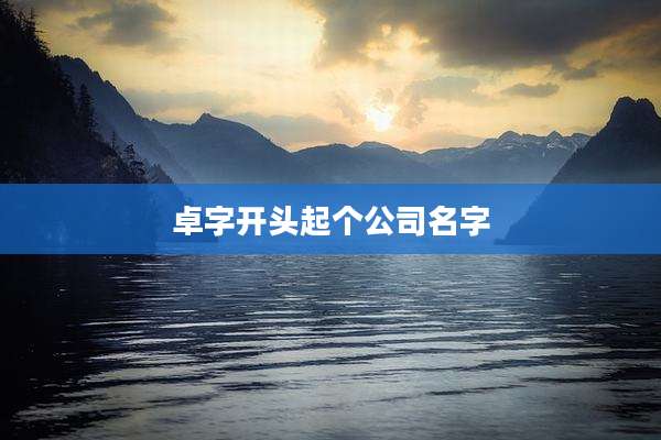卓字开头起个公司名字