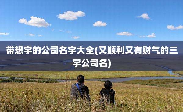 带想字的公司名字大全(又顺利又有财气的三字公司名)