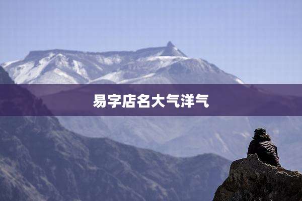 易字店名大气洋气