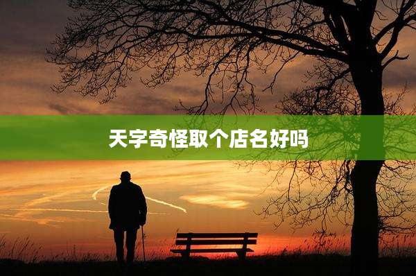 天字奇怪取个店名好吗