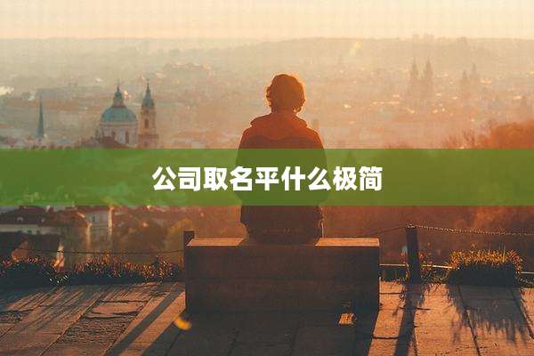 公司取名平什么极简