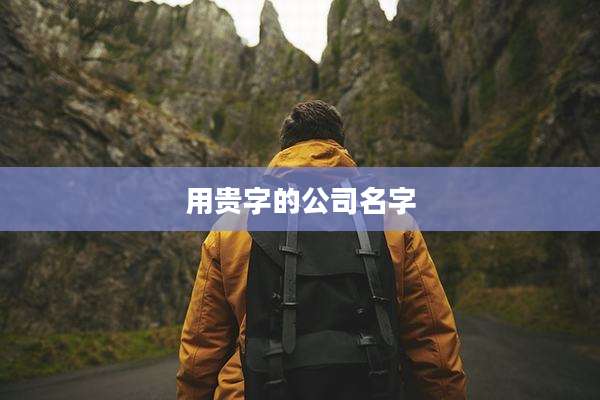 用贵字的公司名字