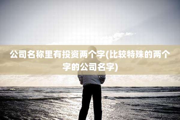 公司名称里有投资两个字(比较特殊的两个字的公司名字)