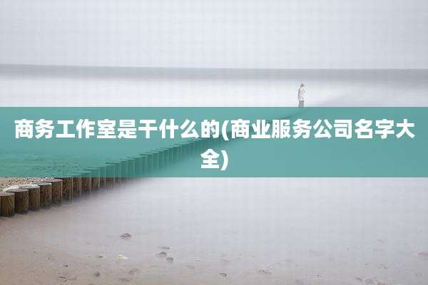 商务工作室是干什么的(商业服务公司名字大全)