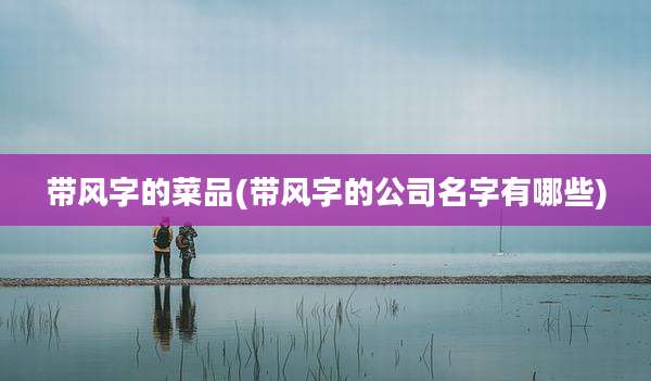 带风字的菜品(带风字的公司名字有哪些)