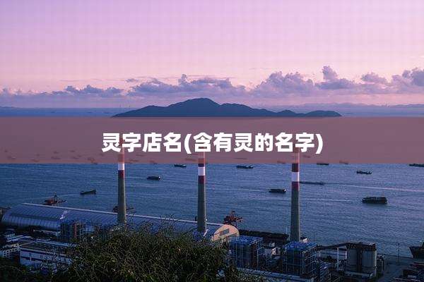灵字店名(含有灵的名字)