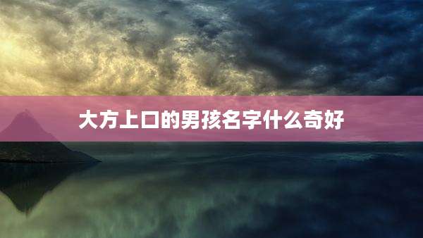 大方上口的男孩名字什么奇好