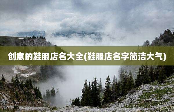 创意的鞋服店名大全(鞋服店名字简洁大气)