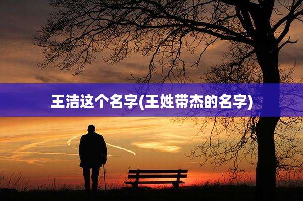王洁这个名字(王姓带杰的名字)