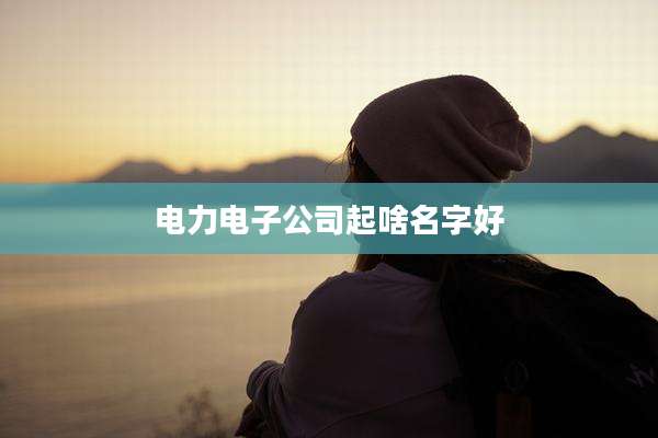 电力电子公司起啥名字好
