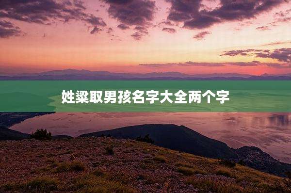 姓粱取男孩名字大全两个字