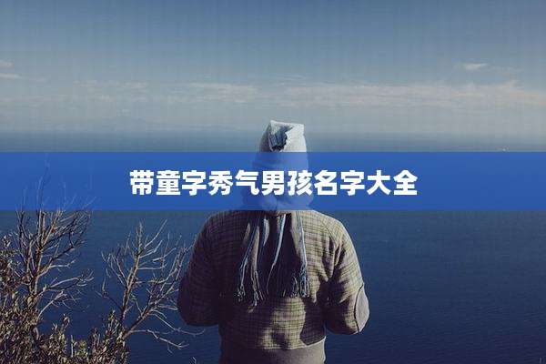 带童字秀气男孩名字大全