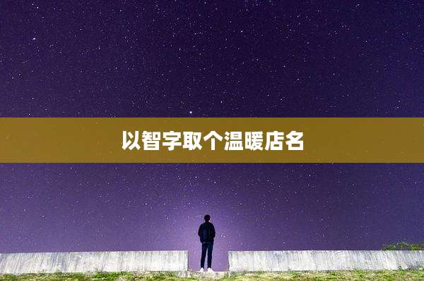 以智字取个温暖店名